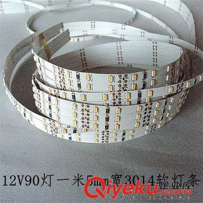 深圳市荣丰光电子 高品质12V 90灯/米 5mm宽 3014 LED白光软灯带批发首选